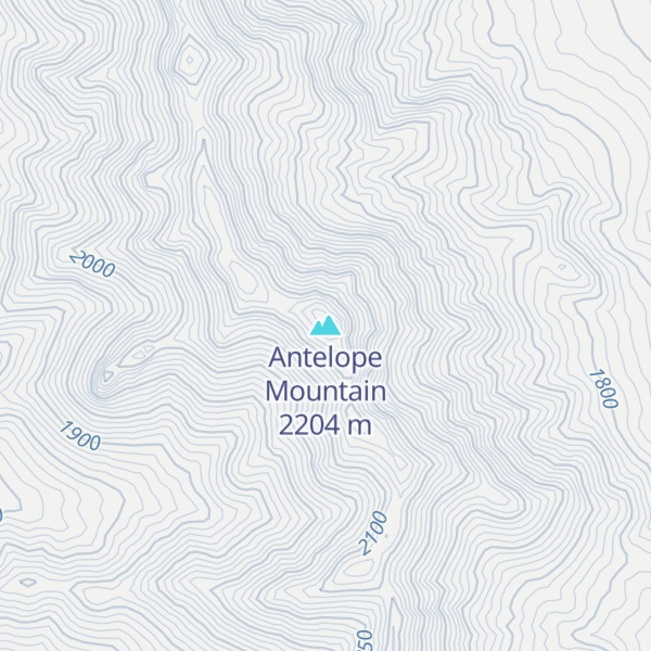 Map of Antelope Mountain