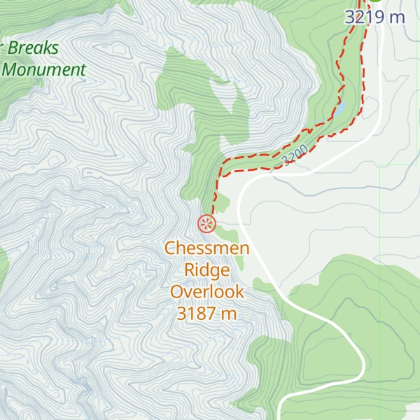 Map of Bristlecone Ridge