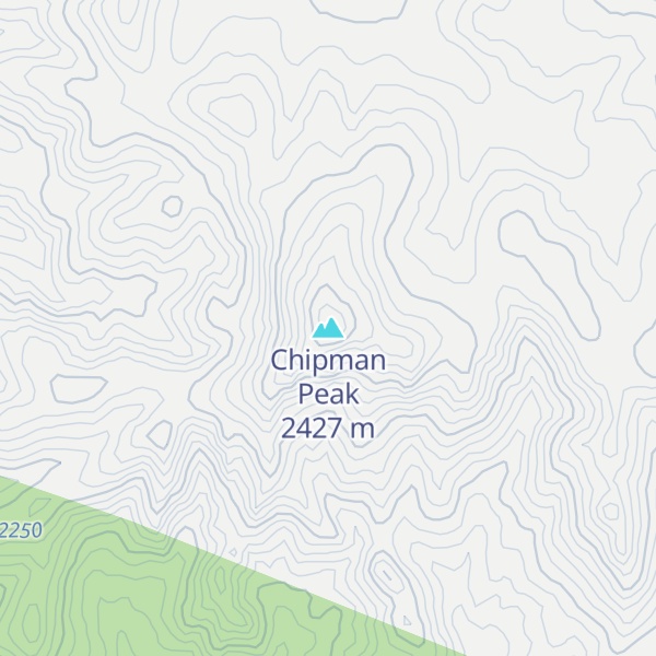 Map of Chipman Peak