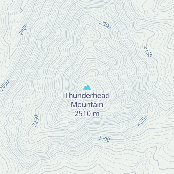 Map of Thunderhead Mountain
