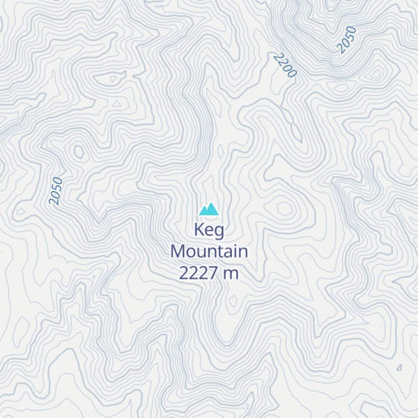 Map of Keg Mountain