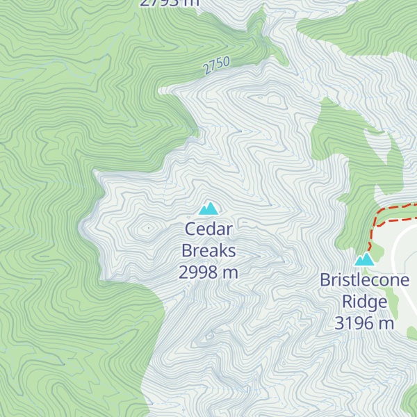 Map of Cedar Breaks