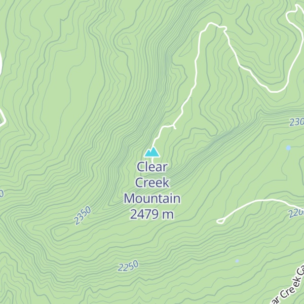 Map of Clear Creek Mountain