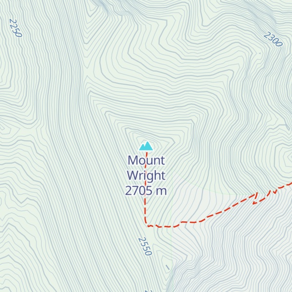 Map of Mount Wright