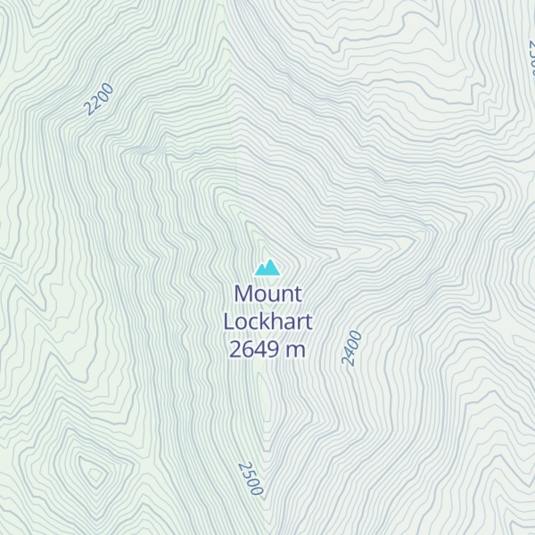 Map of Mount Lockhart