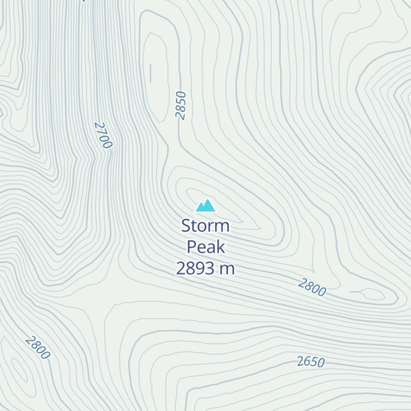 Map of Storm Peak