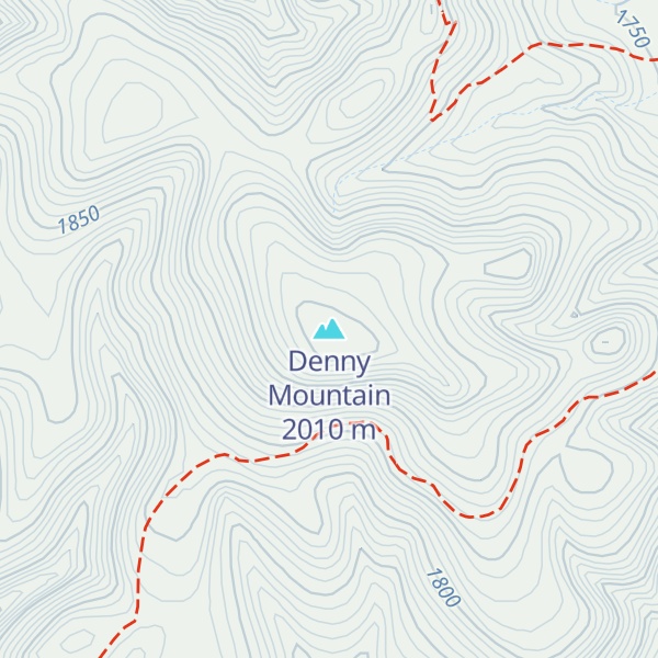 Map of Denny Mountain