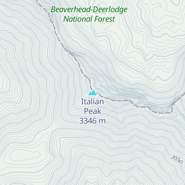 Map of Italian Peak
