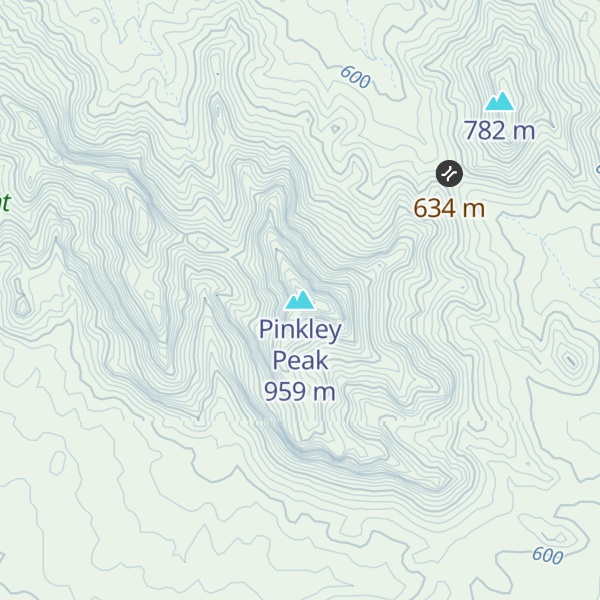 Map of Pinkley Peak