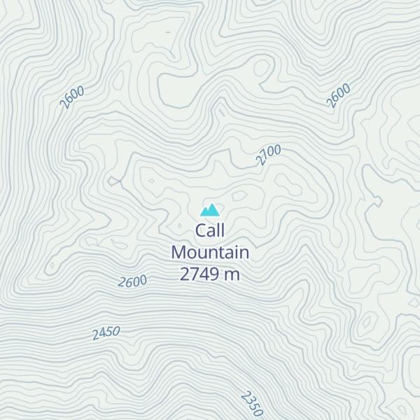 Map of Call Mountain