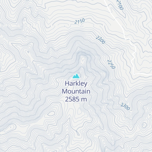 Map of Harkley Mountain