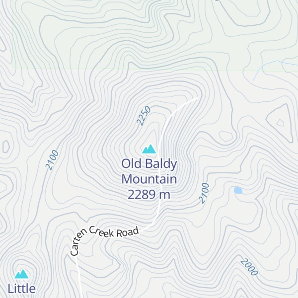Map of Old Baldy Mountain