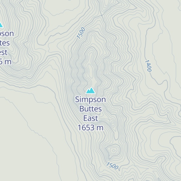 Map of Simpson Buttes East