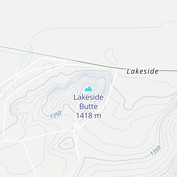 Map of Lakeside Butte