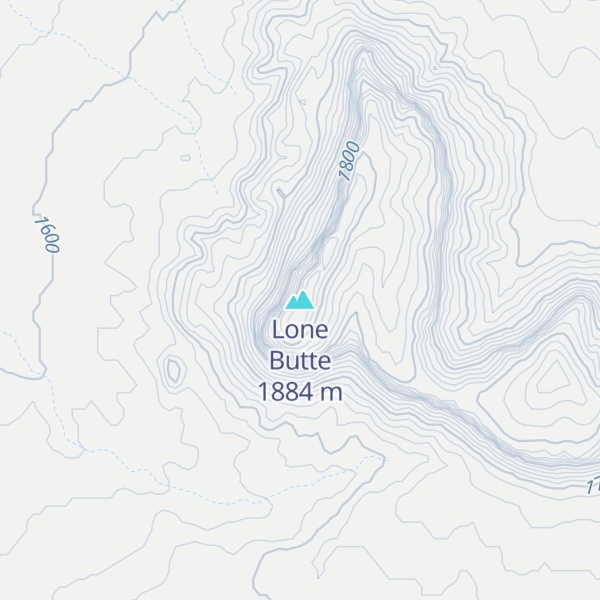 Map of Lone Butte