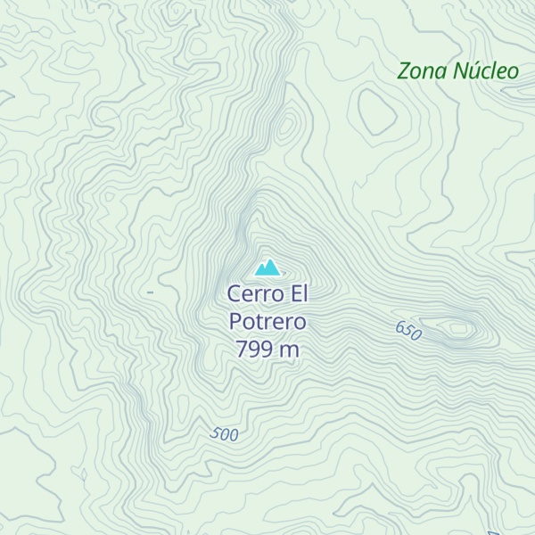 Map of Cerro El Potrero