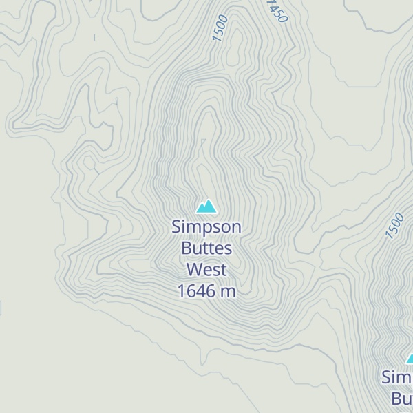 Map of Simpson Buttes West
