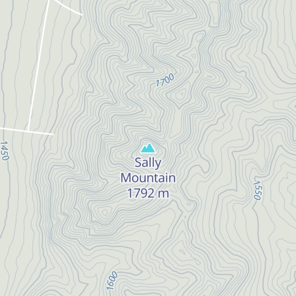 Map of Sally Mountain