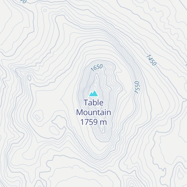 Map of Table Mountain