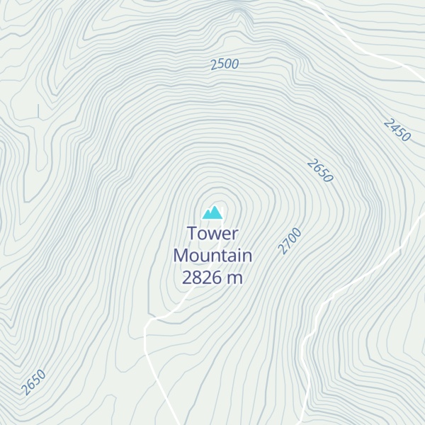 Map of Tower Mountain
