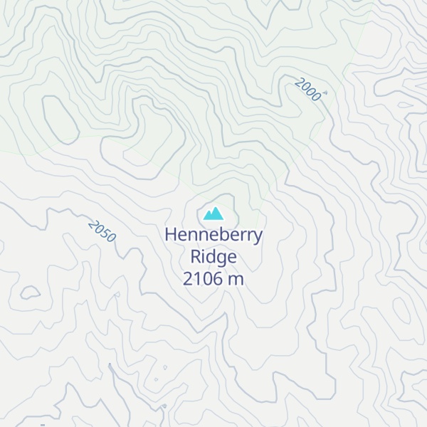 Map of Henneberry Ridge