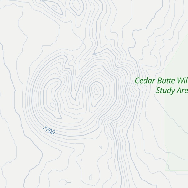 Map of Cedar Butte