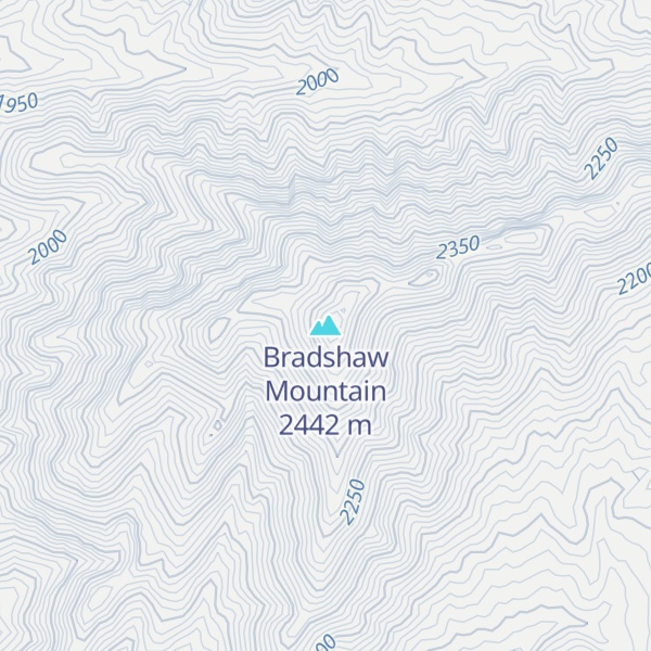 Map of Bradshaw Mountain
