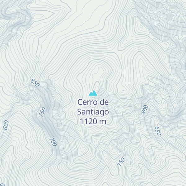 Map of Cerro de Santiago