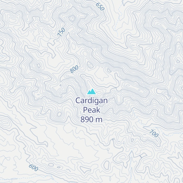 Map of Cardigan Peak