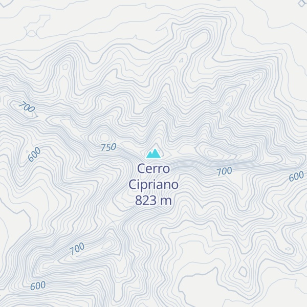 Map of Cerro Cipriano