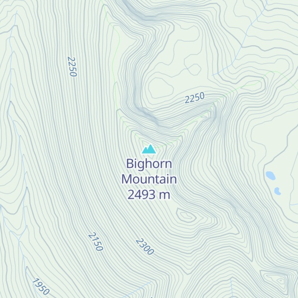 Map of Bighorn Mountain