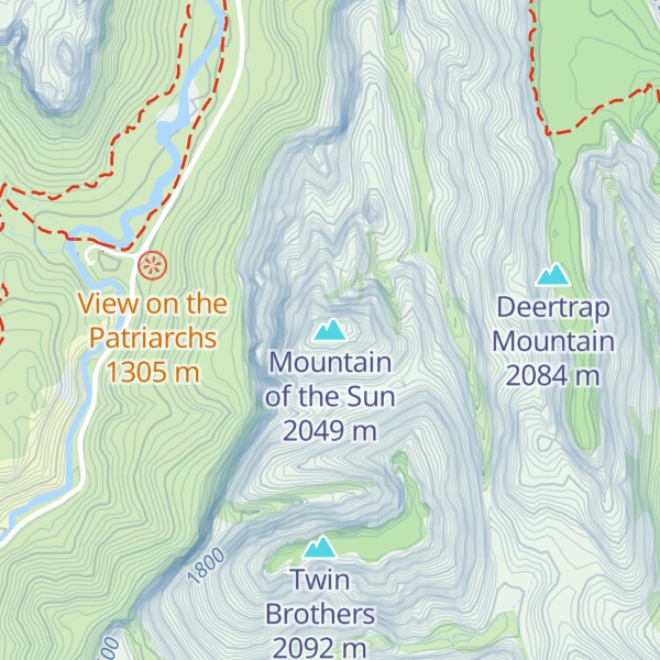 Map of Mountain of the Sun