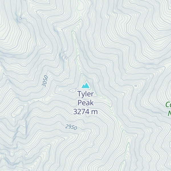 Map of Tyler Peak