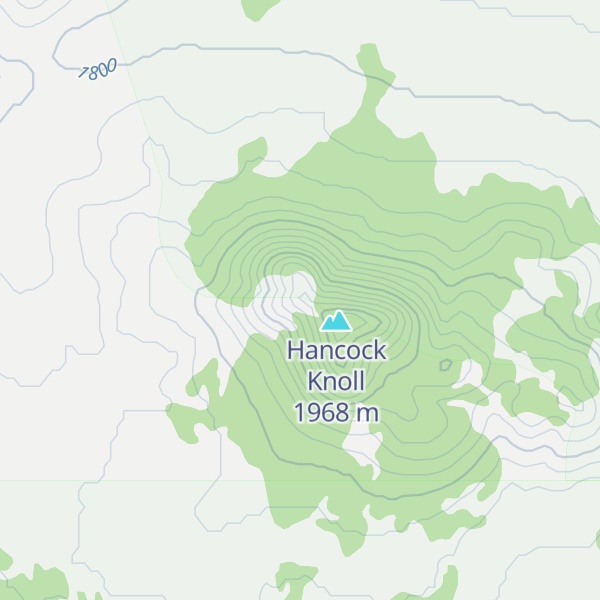 Map of Hancock Knolls