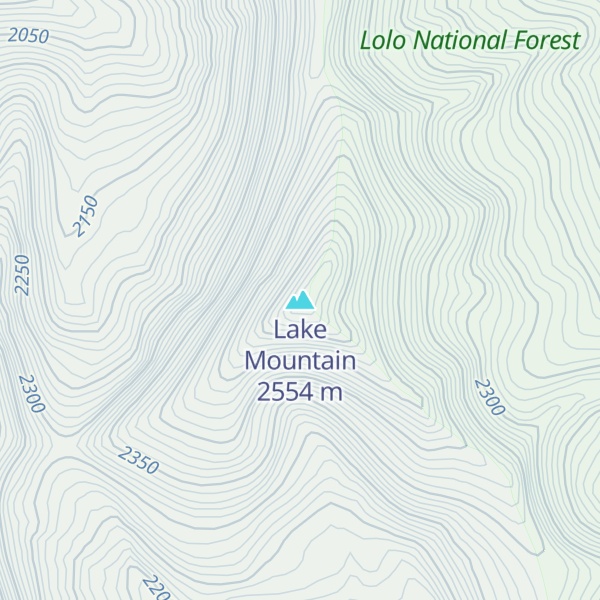 Map of Lake Mountain