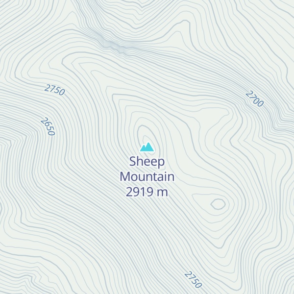Map of Sheep Mountain