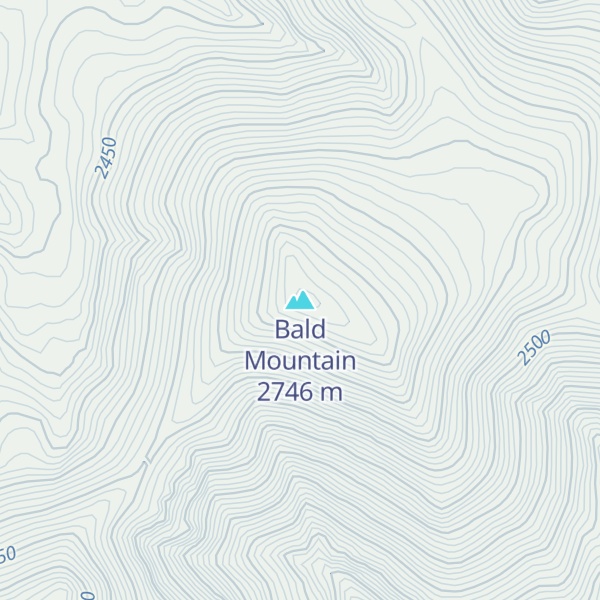 Map of Bald Mountain