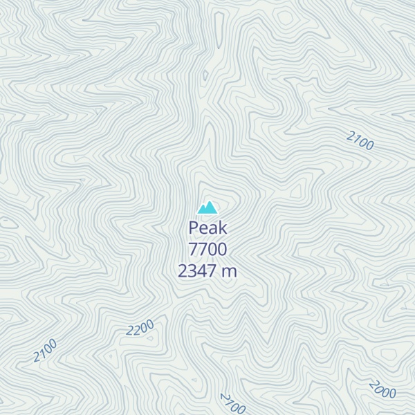 Map of Peak 7700
