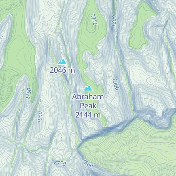 Map of Abraham Peak