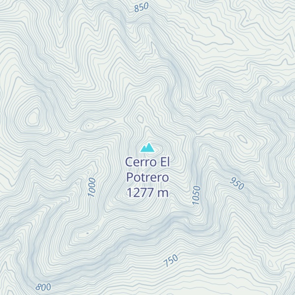 Map of Cerro El Potrero