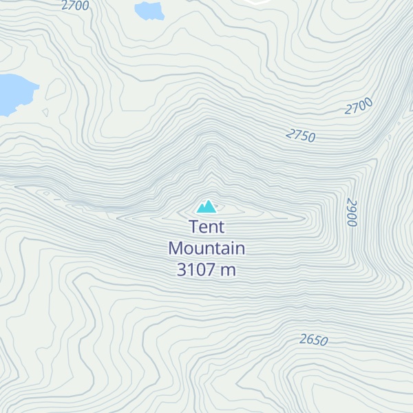 Map of Tent Mountain