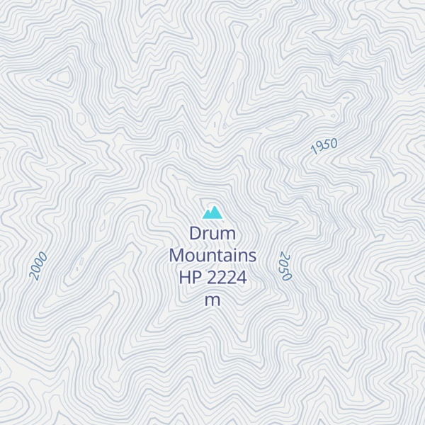 Map of Drum Mountains HP