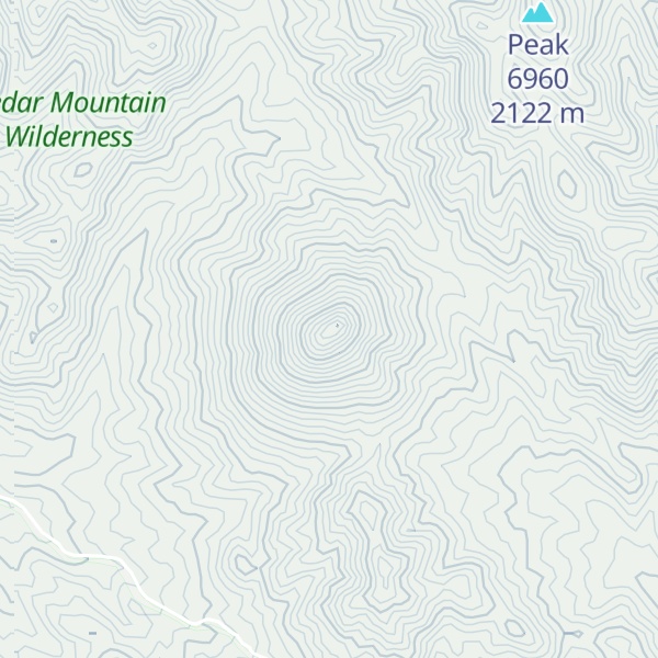 Map of Tabbys Peak