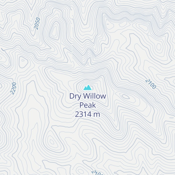 Map of Dry Willow Peak