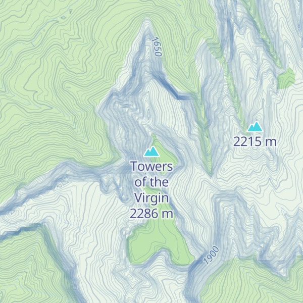 Map of Towers of the Virgin