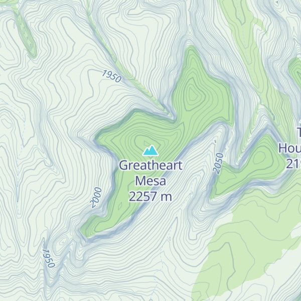 Map of Greatheart Mesa