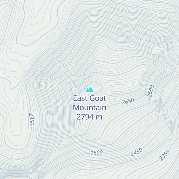 Map of East Goat Mountain