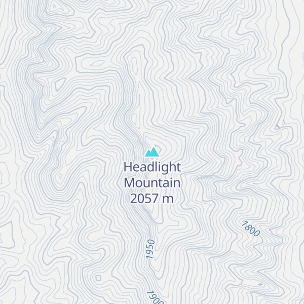 Map of Headlight Mountain
