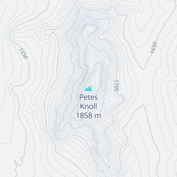 Map of Petes Knoll
