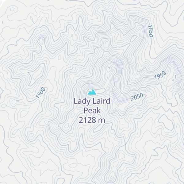 Map of Lady Laird Peak